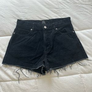 Urban outfitters black corduroy jean shorts